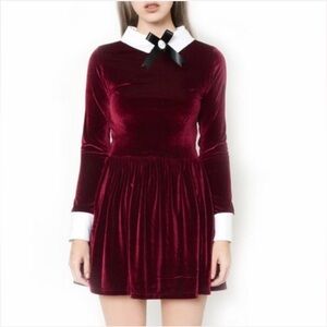 Velvet/velour Burgundy Dress by Eye Candy Sz.M